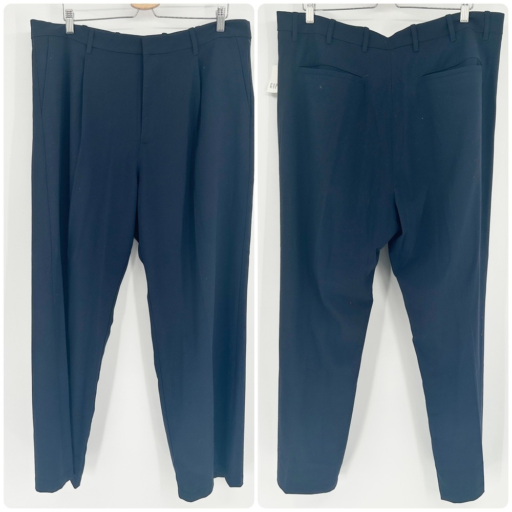 NWT GAP Mens Dress Trouser Pants Pleated Front Career Work Office 38 x 30 Navy‎
